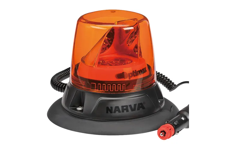 Narva 10-33V Optimax LED Rotating Beacon Magnetic Mount (Amber)